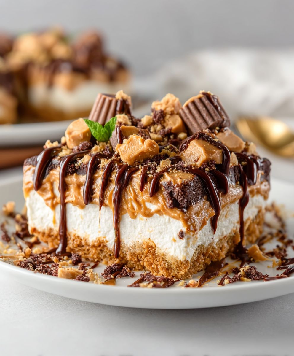 Chocolate Peanut Butter Dessert Lasagna image 2