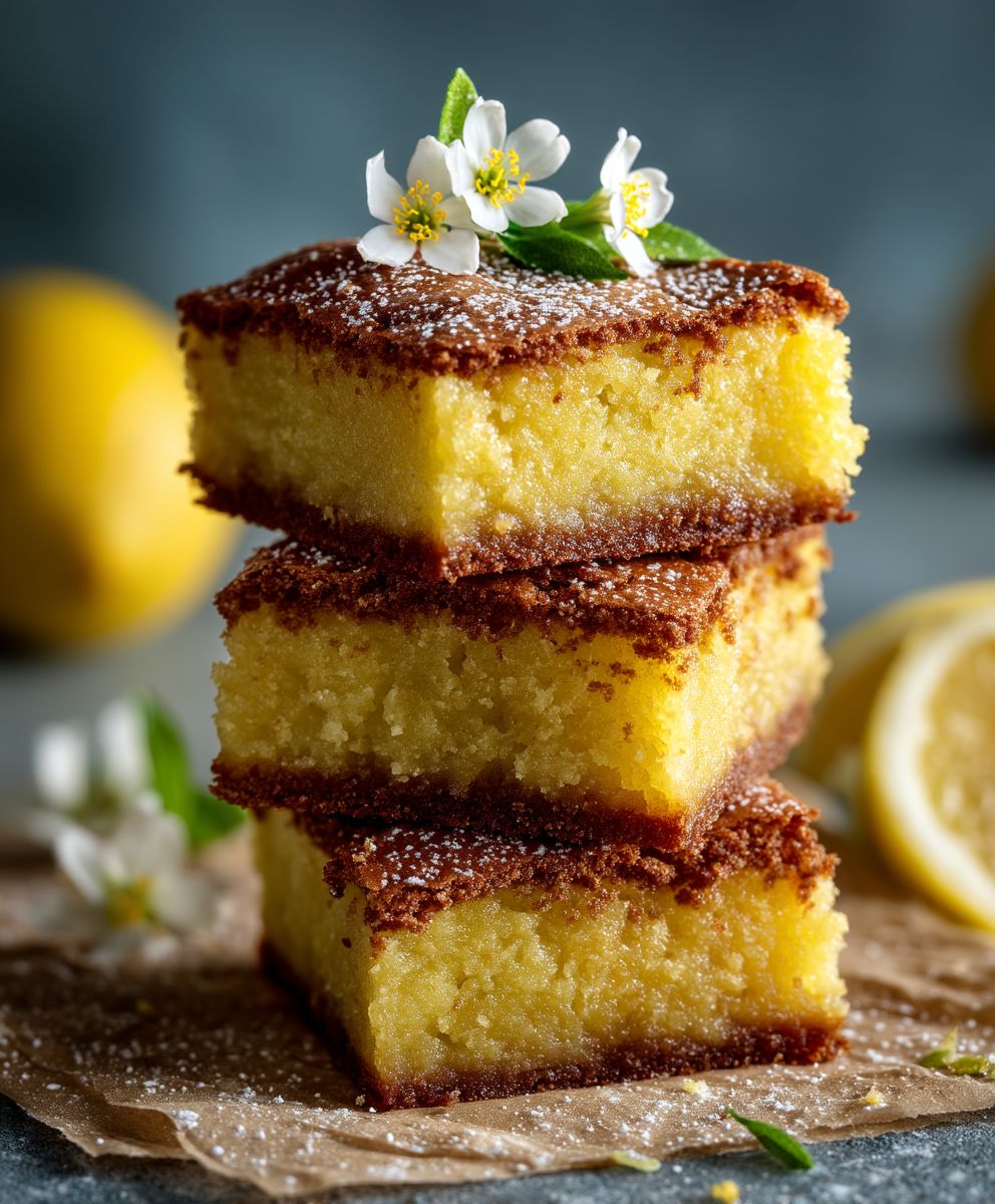 Best Lemon Brownies | Bright Fudgy Citrus Dessert Bars Recipe image 2