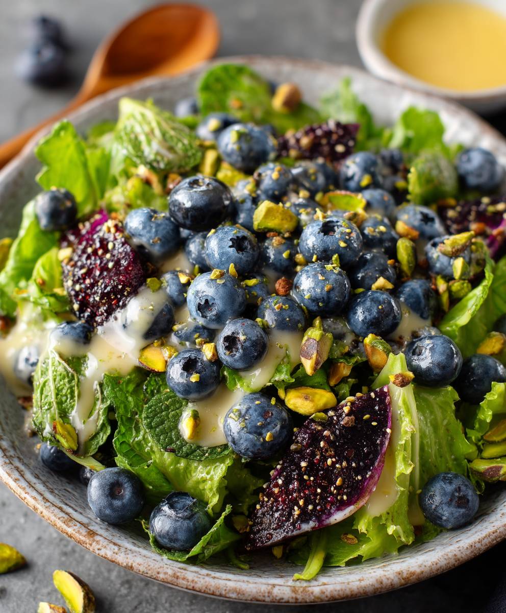 Blueberry Pistachio Spring Salad | Fresh Crunchy Healthy Salad Recipe image 2