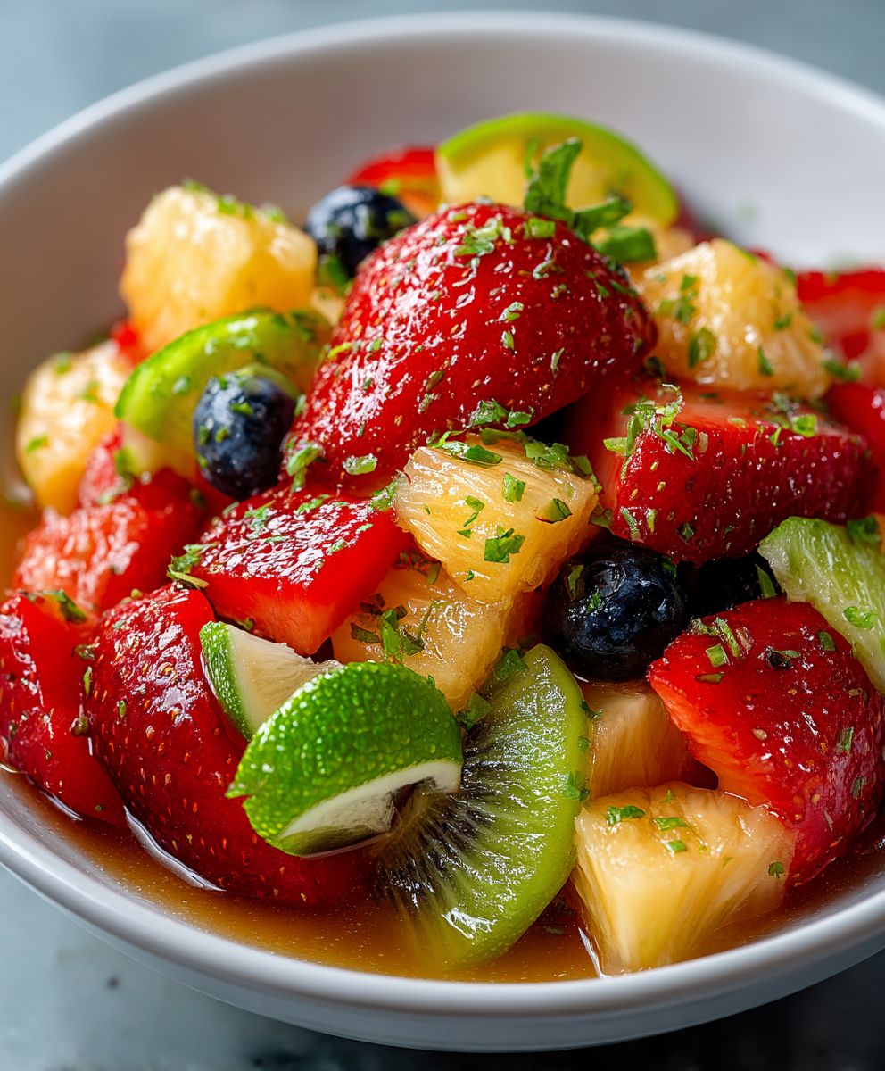 Fruit Salad with Honey Lime Dressing | Easy Fresh Summer Fruit Recipe image 2