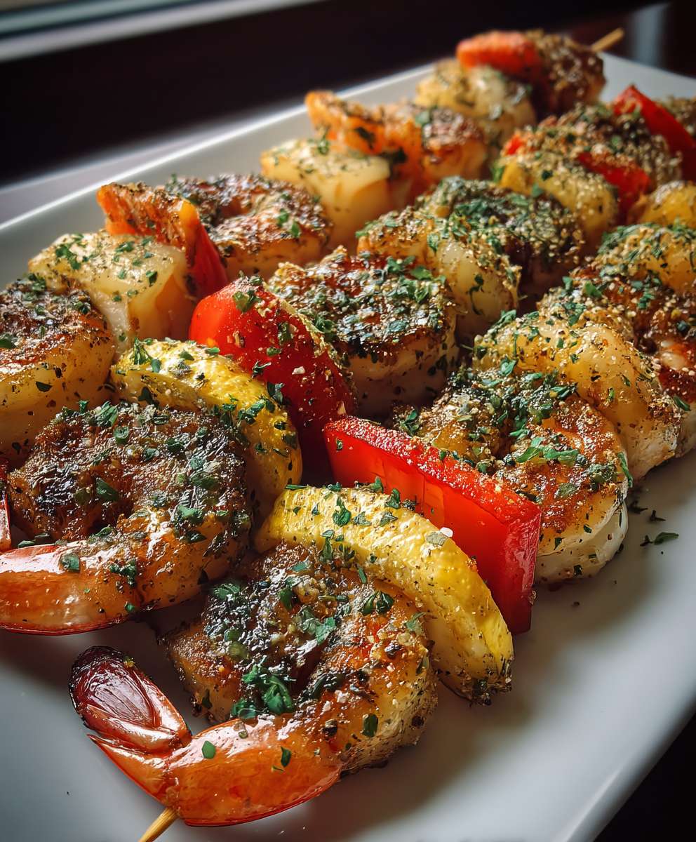 Grilled Seafood Skewers | Easy Summer Grilling Seafood Recipe image 2