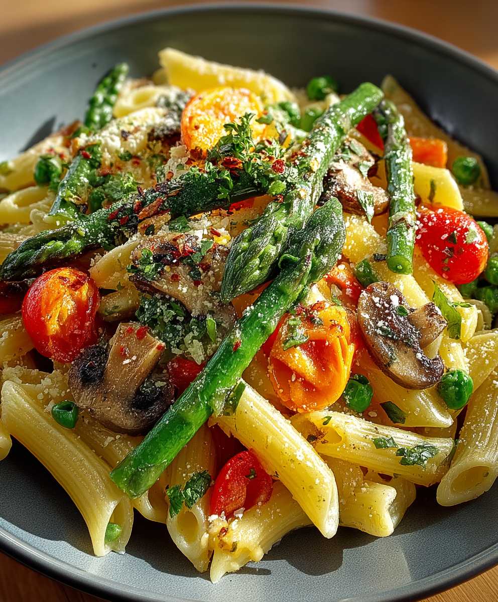 Italian Pasta Primavera | Easy Fresh Vegetable Pasta Dinner Recipe image 2