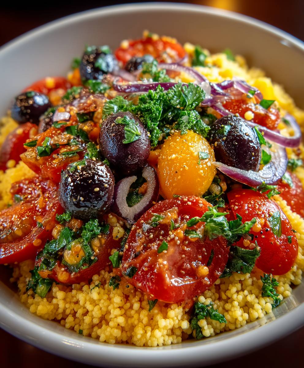 Mediterranean Couscous Salad | Fresh Easy Healthy Side Dish Recipe image 2