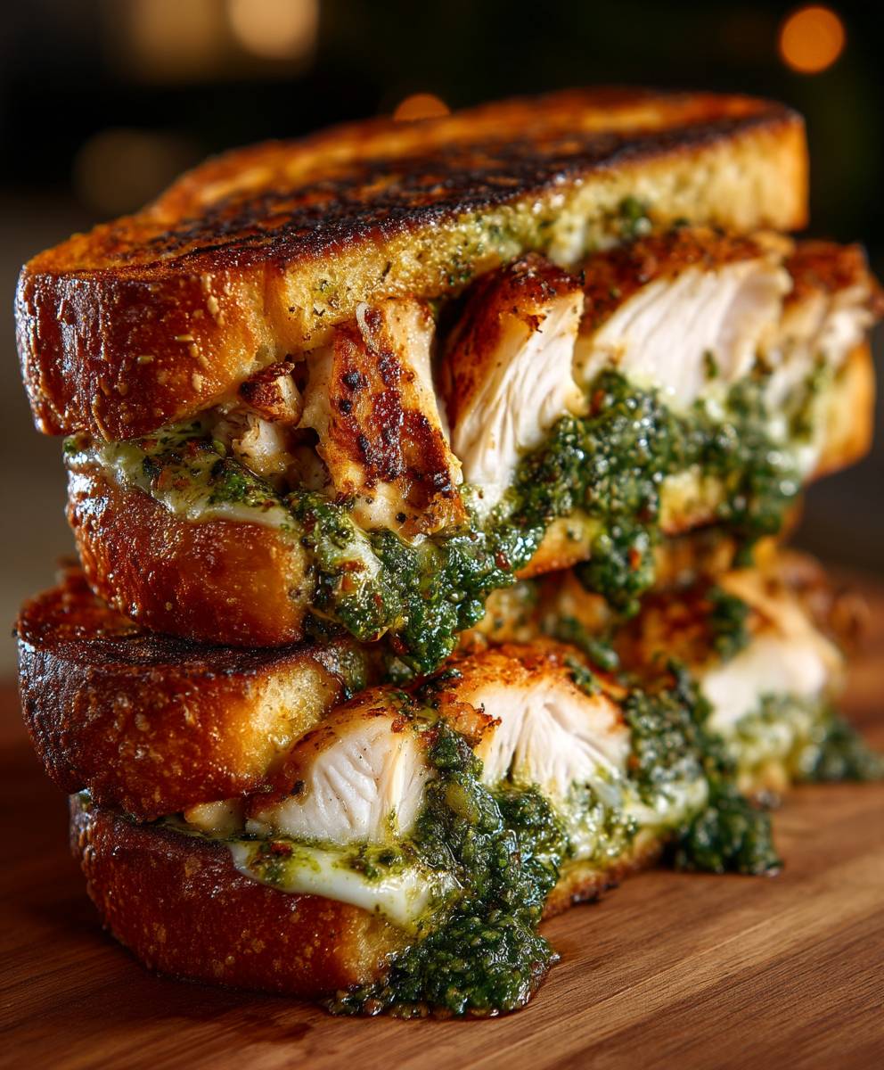 Pan Fried Chicken Pesto Sandwich | Easy Crispy Chicken Lunch Recipe image 2