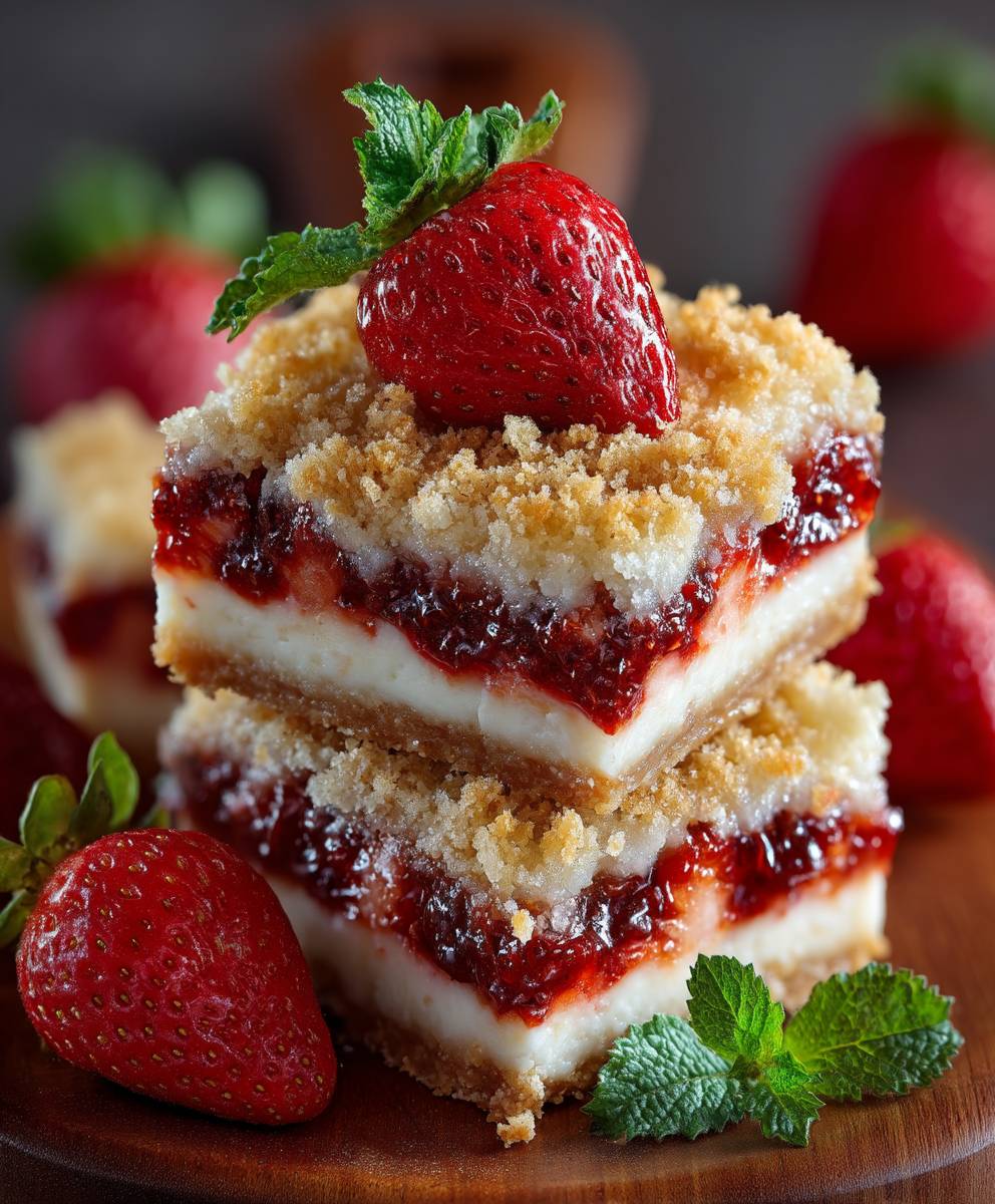 Strawberry Shortcake Bars with Buttery Crust | Easy Creamy Fruity Dessert Recipe image 2