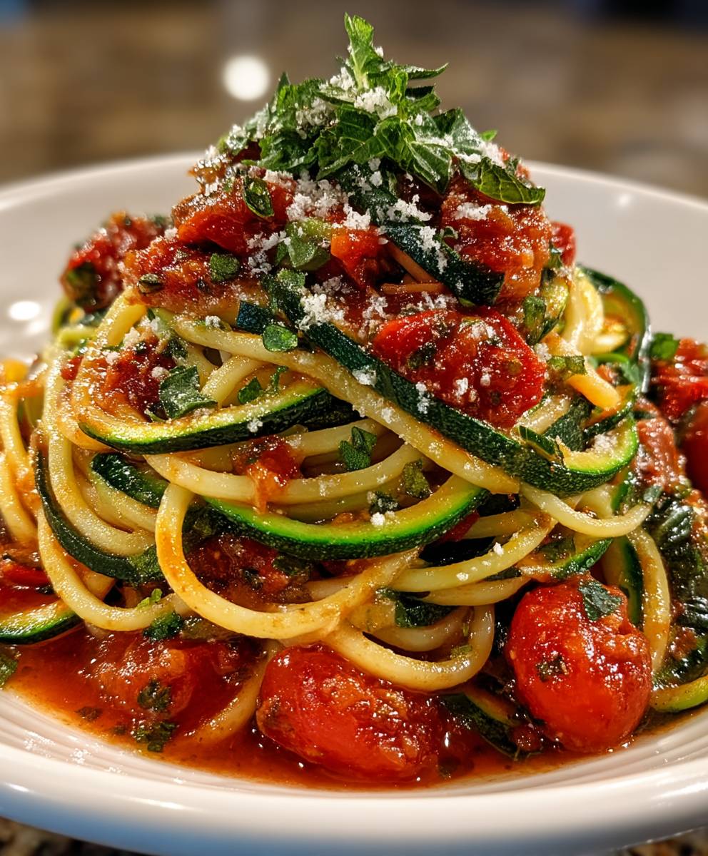 Tomato Zucchini Pasta | Easy Fresh Healthy Dinner Recipe image 2